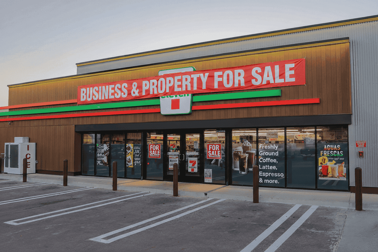 7 eleven for sale NNN property with fuel pumps