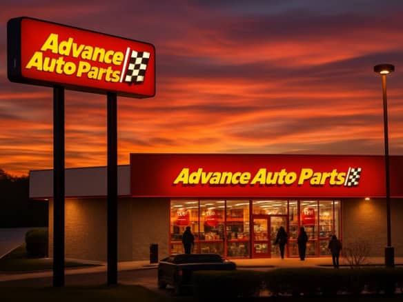 Advance Auto Parts NNN property for sale — freestanding single-tenant auto parts store with pylon sign and parking lot