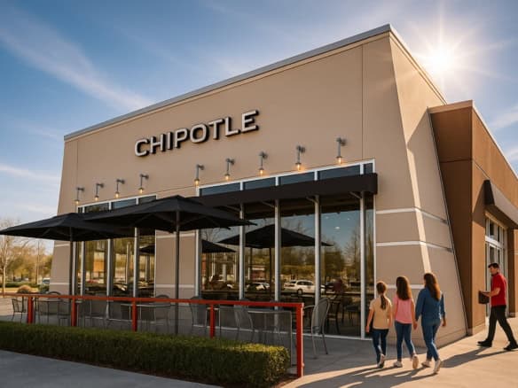 Chipotle NNN property for sale — freestanding Chipotlane restaurant with dedicated mobile order drive-thru pickup lane